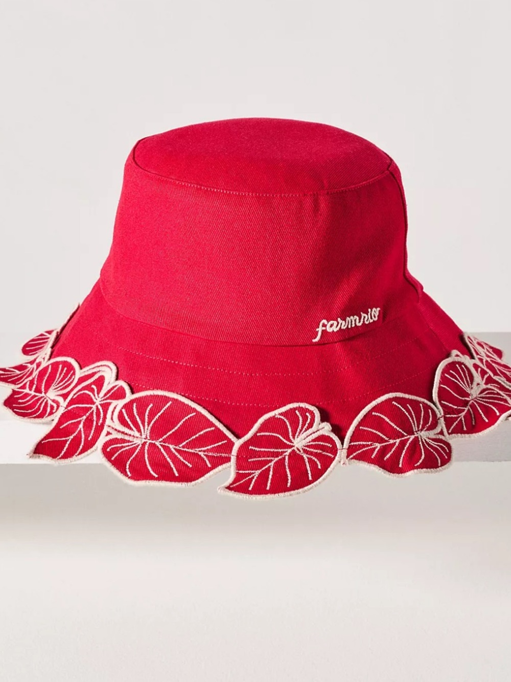 NWT retail $98 size ALL #Anthropologie,#FarmRio. “Leaf Trim Bucket Hat”.